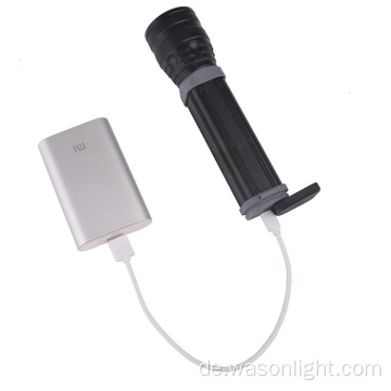 Solarbetriebene USB wiederaufladbare flache LED-Taschenlampe